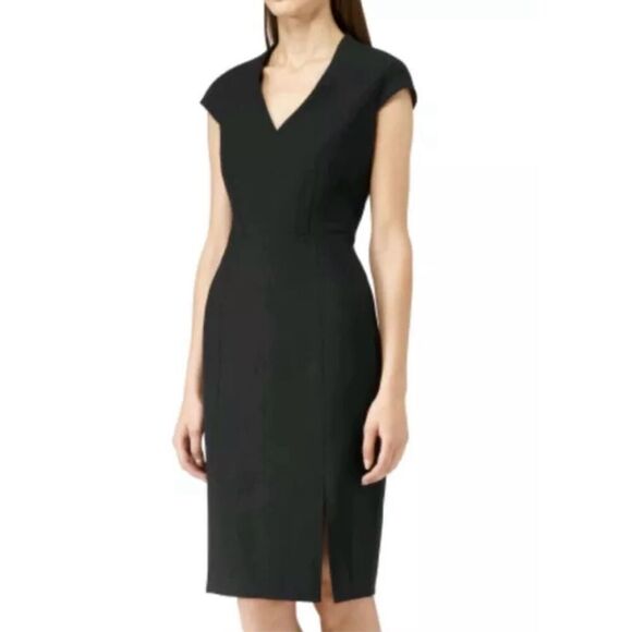 Reiss Abbi Fay shift dress black size 8 excellent condition - Picture 1 of 10